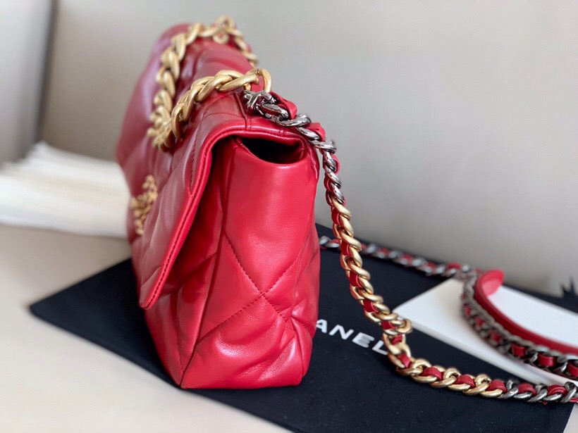 Chanel Goatskin Small Flap Bag Dark Red A24101