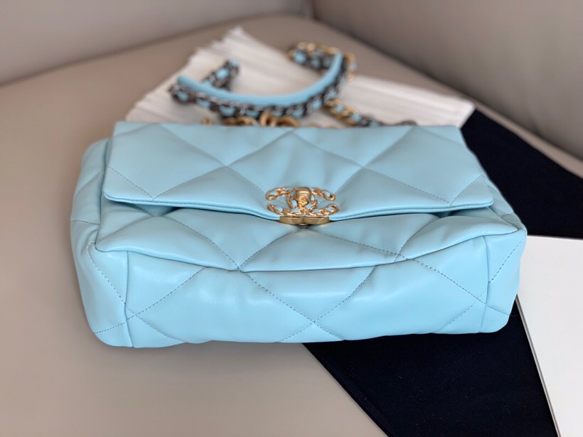 Chanel Goatskin Small Flap Bag Light Blue A24101