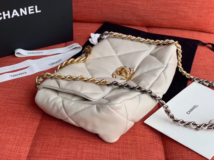 Chanel Goatskin Small Flap Bag White A24101