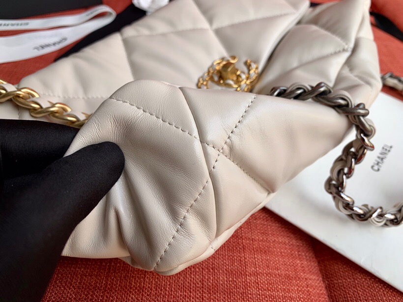 Chanel Goatskin Small Flap Bag White A24101