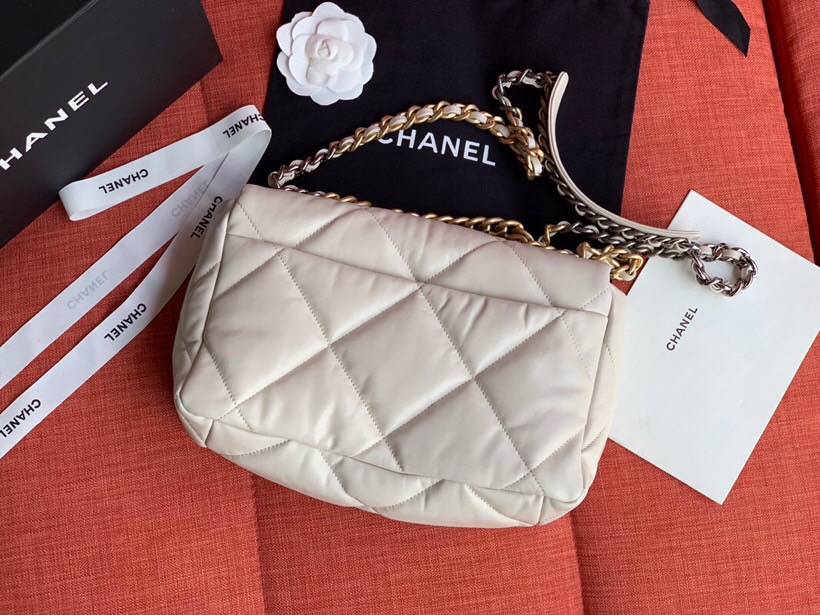 Chanel Goatskin Small Flap Bag White A24101