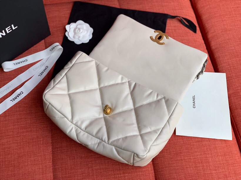 Chanel Goatskin Small Flap Bag White A24101