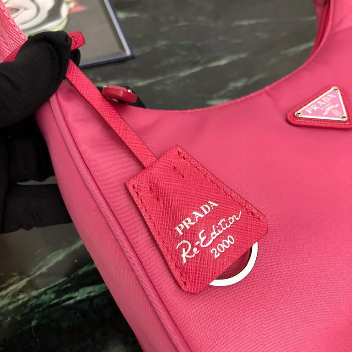 Prada Nylon Hobo Bag Pink 1NE515