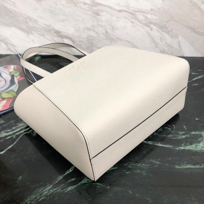 Prada Saffiano Leather Tote Bag White 1BG288