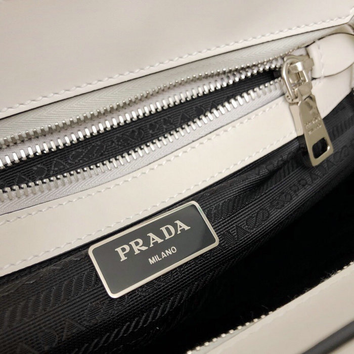 Prada Saffiano Leather Tote Bag White 1BG288