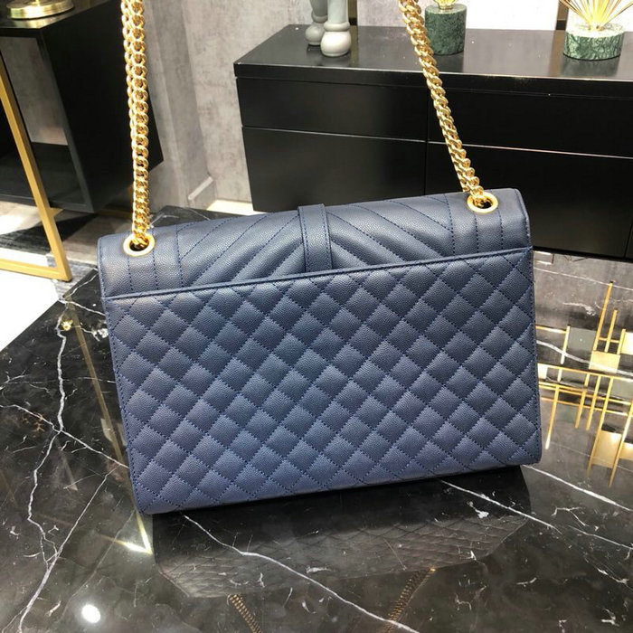 Saint Laurent Envelope Large Bag Blue 487198