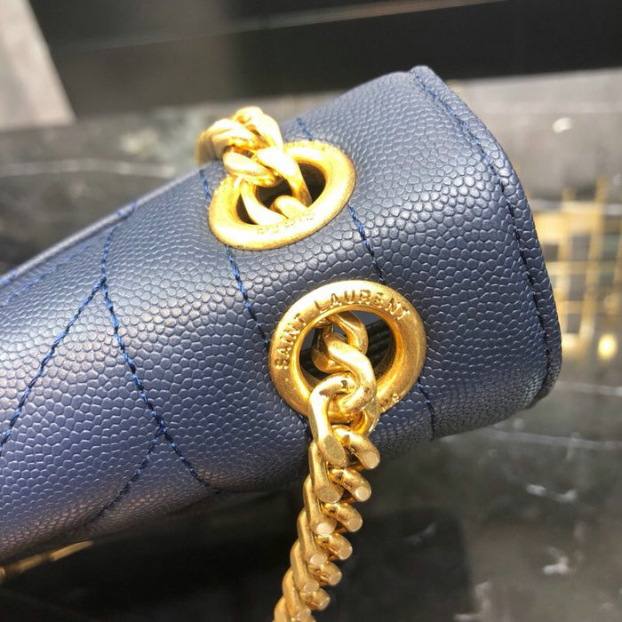 Saint Laurent Envelope Large Bag Blue 487198