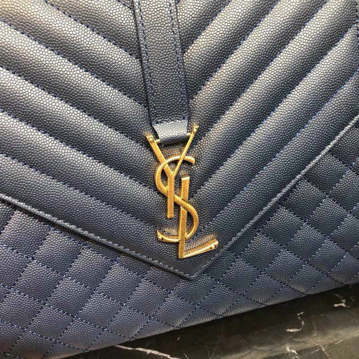 Saint Laurent Envelope Large Bag Blue 487198