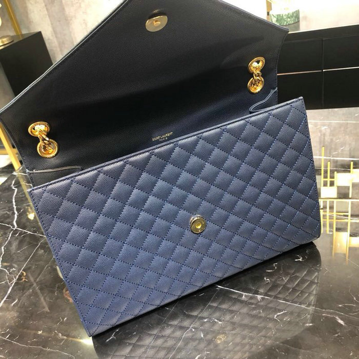 Saint Laurent Envelope Large Bag Blue 487198