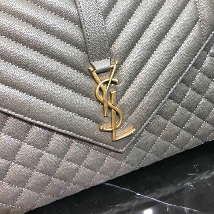 Saint Laurent Envelope Large Bag Grey 487198