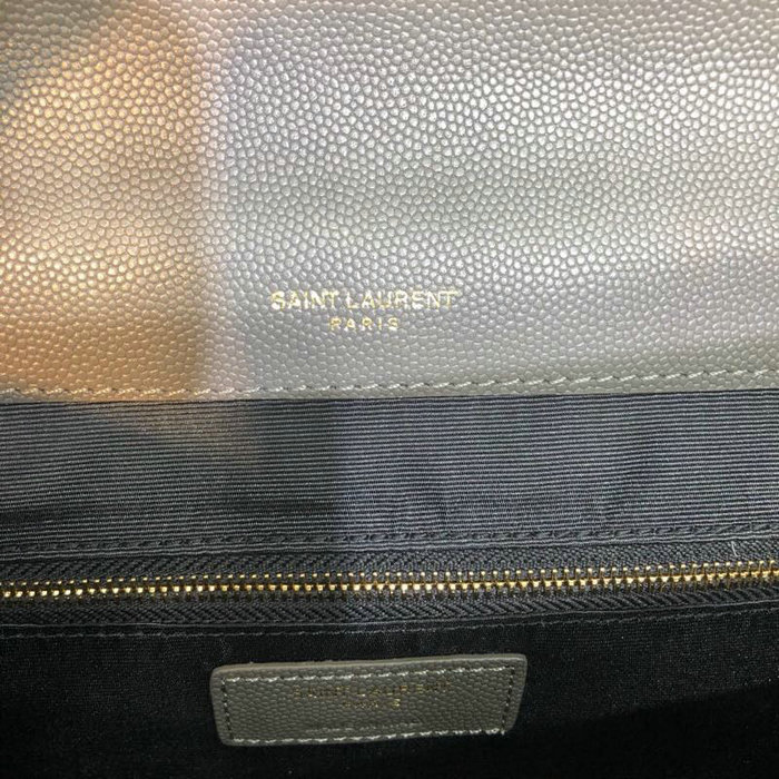 Saint Laurent Envelope Large Bag Grey 487198