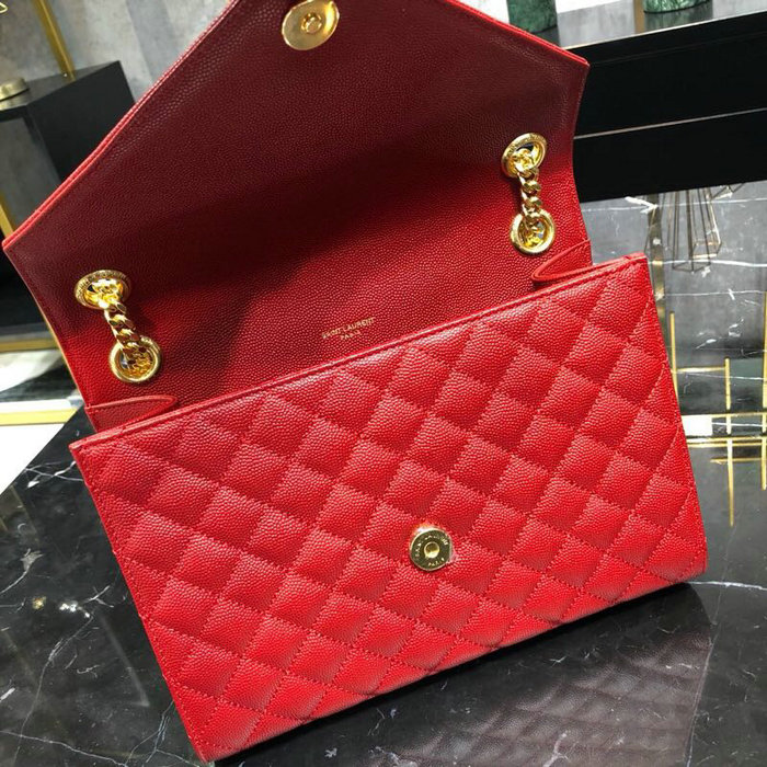 Saint Laurent Envelope Medium Bag Red 487206