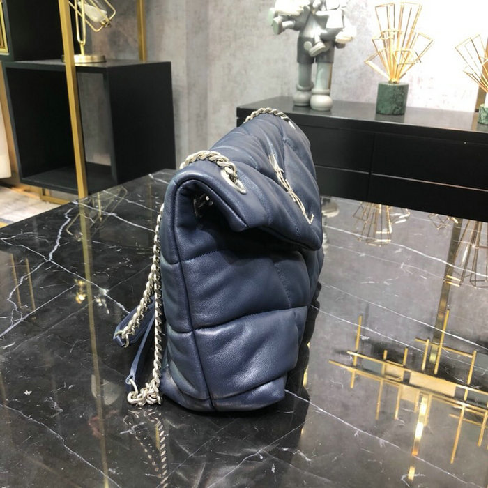 Saint Laurent Loulou Puffer Small Bag Blue 577476