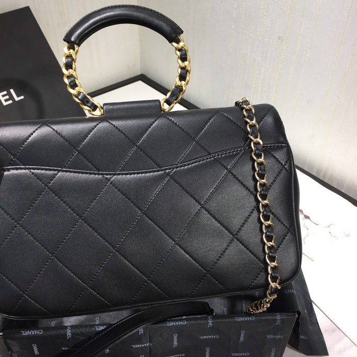 Chanel Lambskin Flap Bag Black AS1358