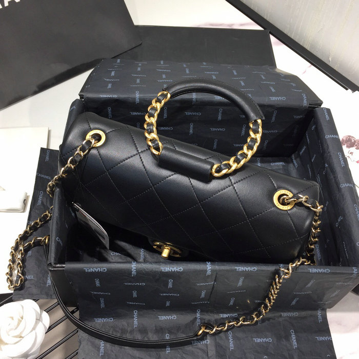 Chanel Lambskin Flap Bag Black AS1358