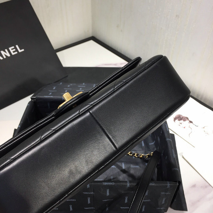 Chanel Lambskin Flap Bag Black AS1358