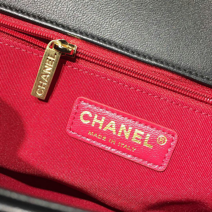 Chanel Lambskin Flap Bag Black AS1358