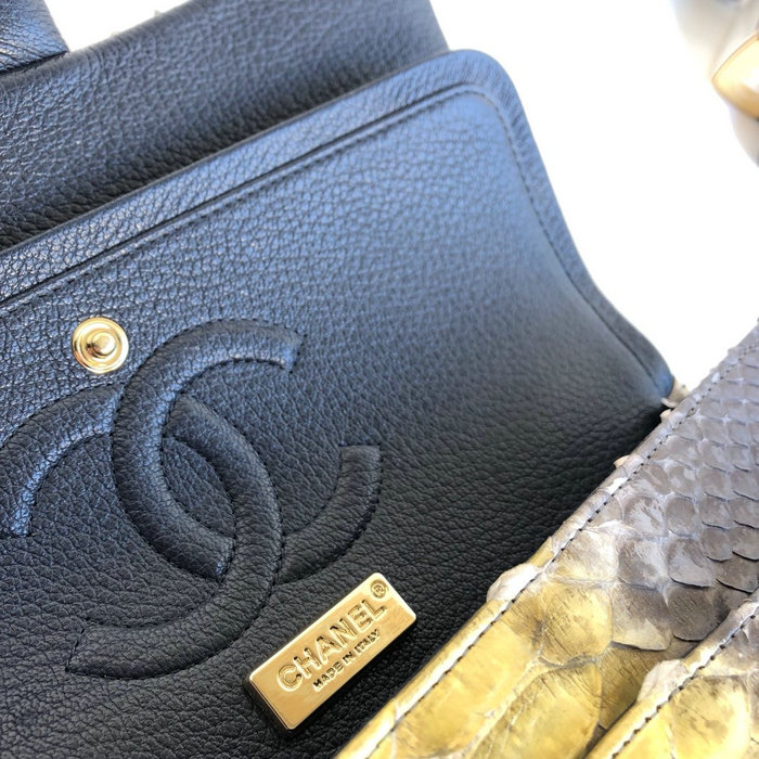 Chanel Snake Leather Shoulder Bag CF03114