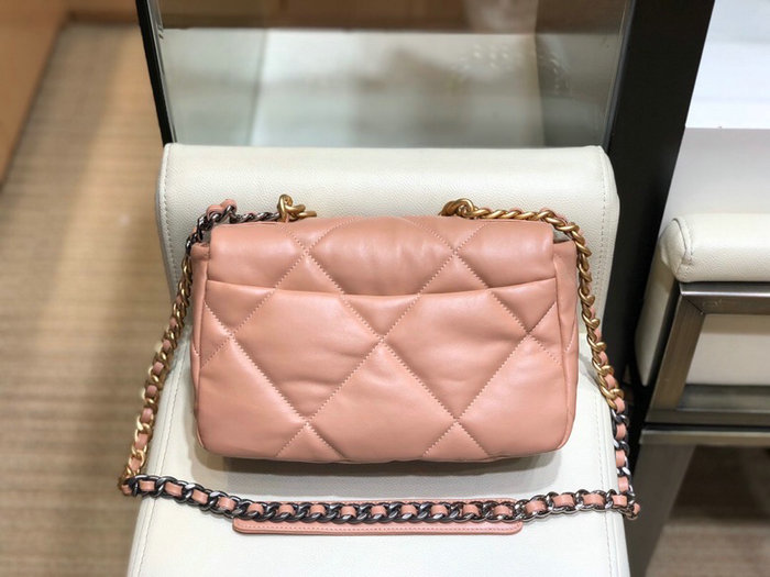 Chanel 19 Lambskin Flap Bag Nude AS1160