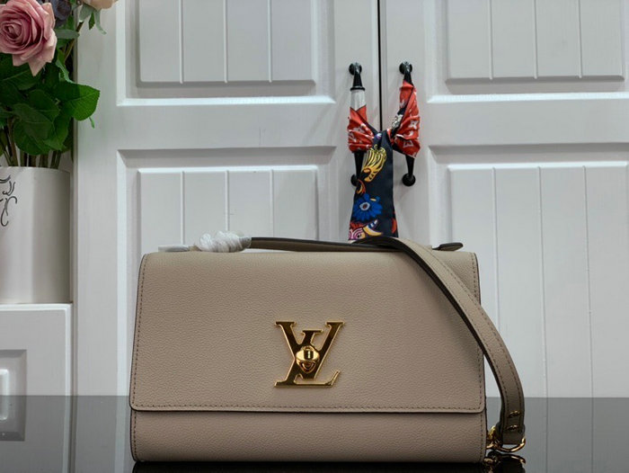 Louis Vuitton Lockme Clutch Beige M56088