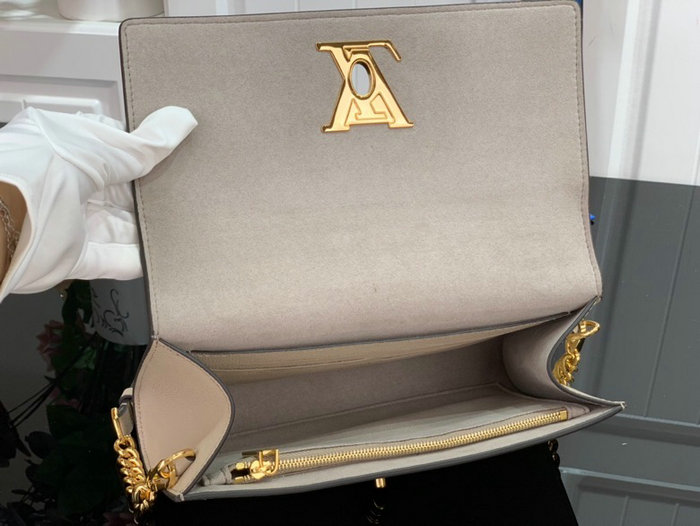 Louis Vuitton Lockme Clutch Beige M56088