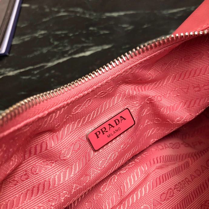 Prada Nylon Hobo Bag Pink 1BH172