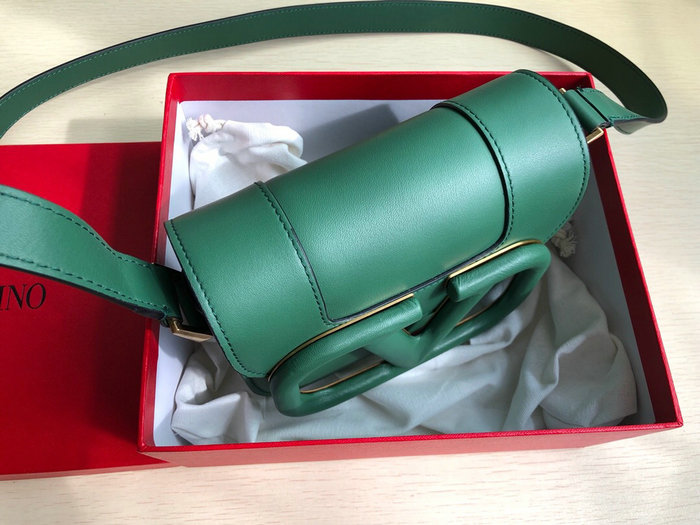 Valentino Small Supervee Calfskin Crossbody Bag Green V07192