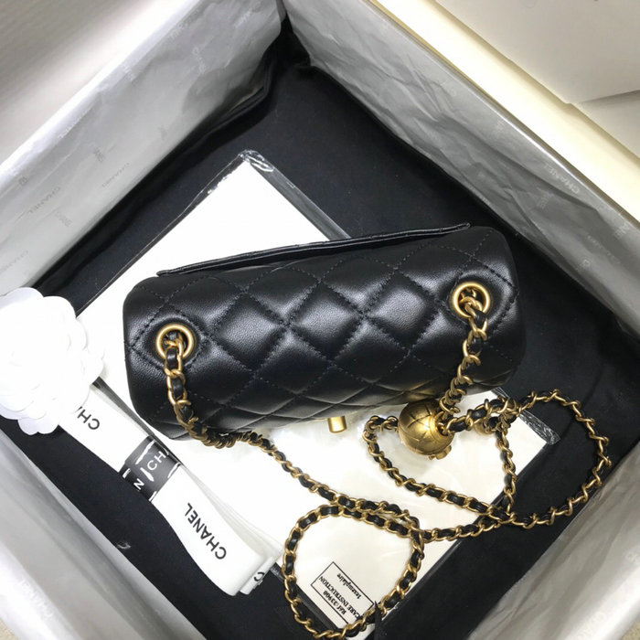 Chanel Lambskin Flap Bag Black AS1786