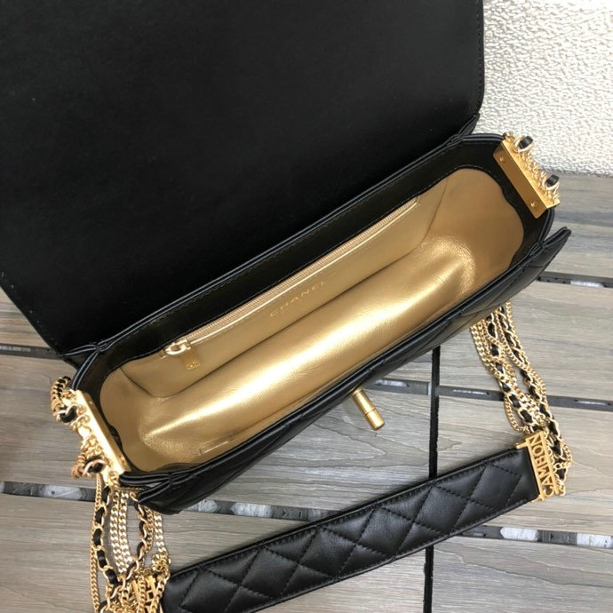 Chanel Calfskin Flap Bag Black AS2052