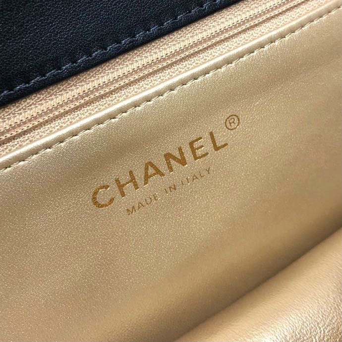 Chanel Calfskin Flap Bag Black AS2052