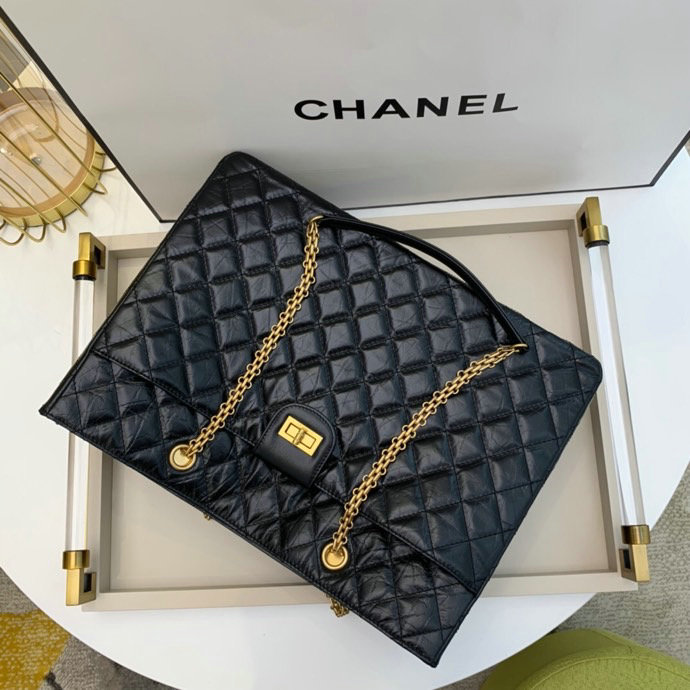 Chanel Calfskin Shoulder Bag Black AS6611