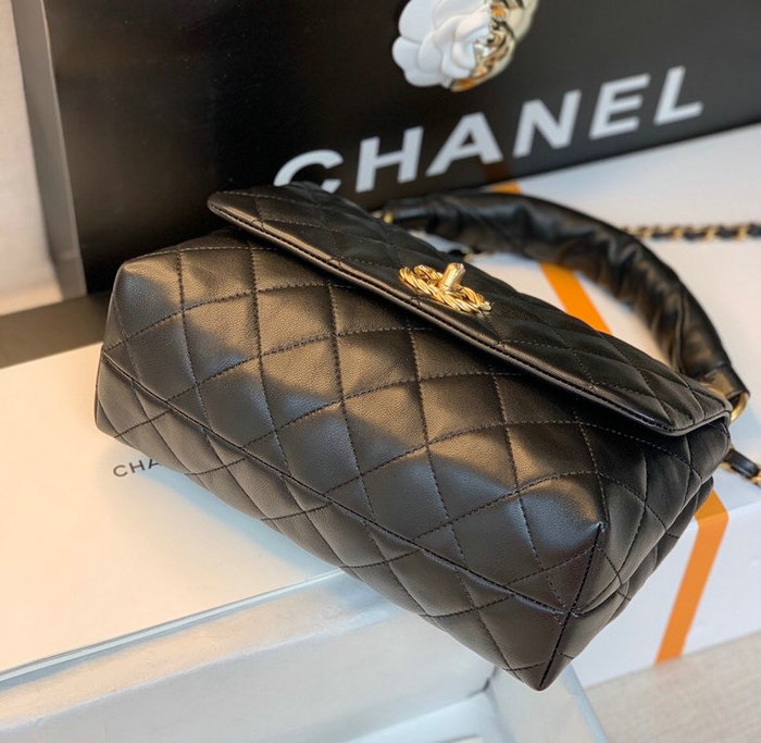 Chanel Lambskin Flap Bag Black A13106