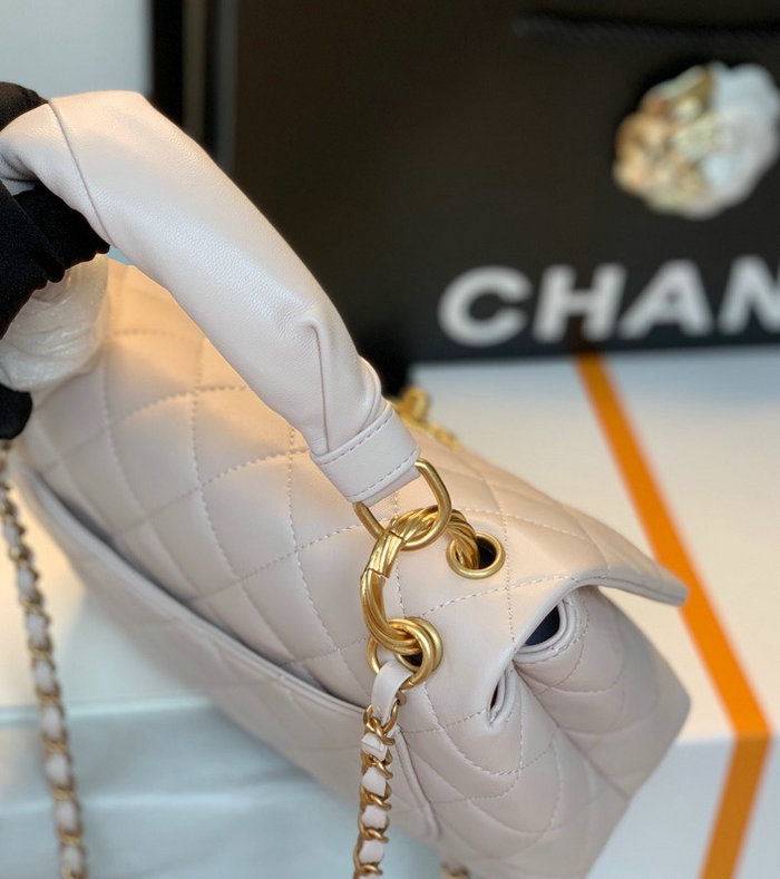 Chanel Lambskin Flap Bag White A13106