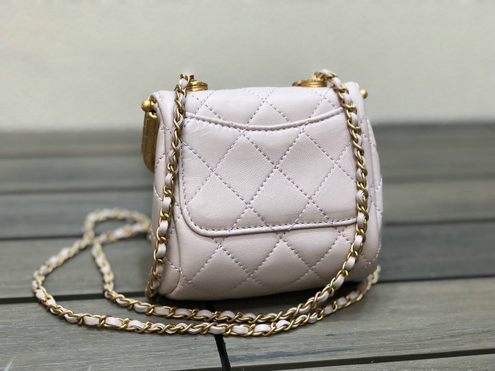 Chanel Lambskin Small Kiss-Lock Bag Pink AS1885