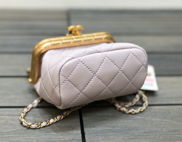 Chanel Lambskin Small Kiss-Lock Bag Pink AS1885