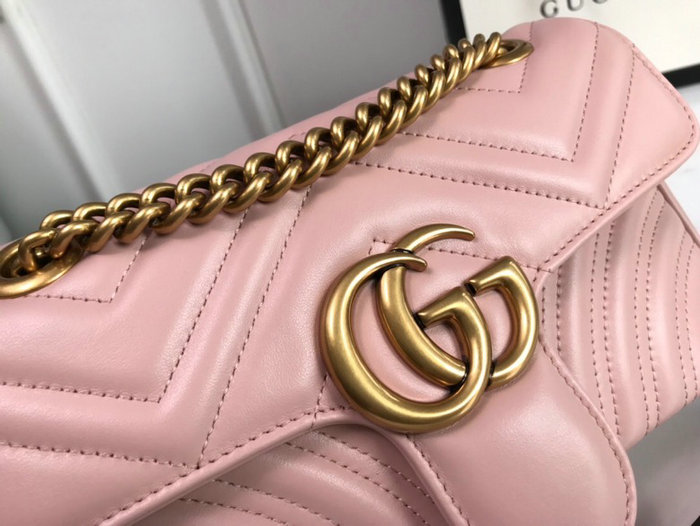 Gucci GG Marmont Matelasse Mini Bag Pink 446744