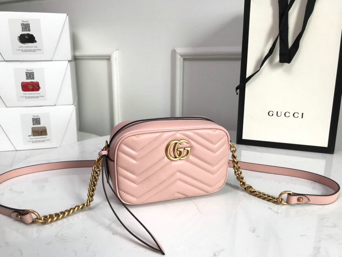 Gucci GG Marmont Matelasse Mini Bag Pink 448065