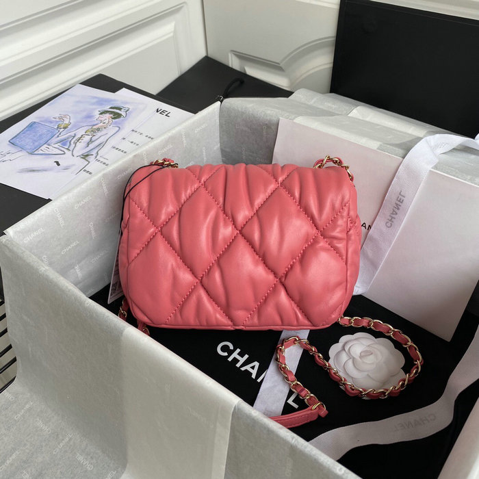 Chanel Leather Small Flap Bag Pink AS2232