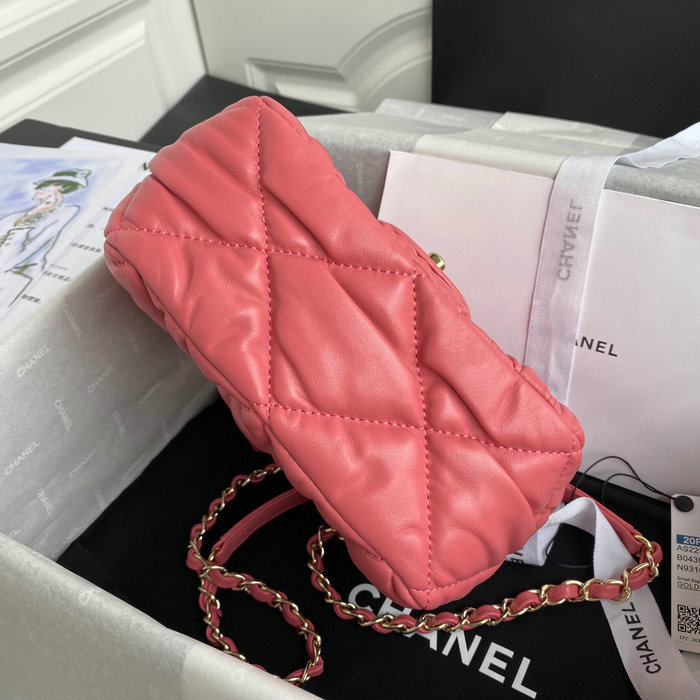 Chanel Leather Small Flap Bag Pink AS2232