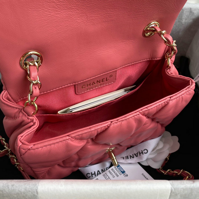 Chanel Leather Small Flap Bag Pink AS2232