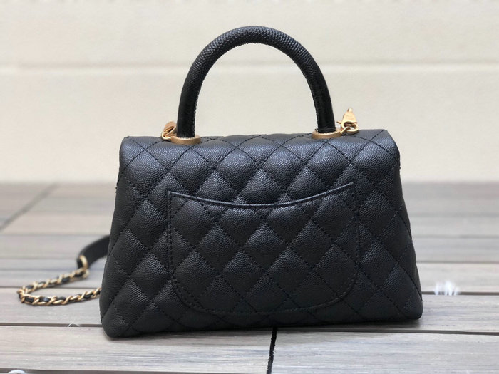 Chanel Small Flap Bag with Top Handle Black A929902