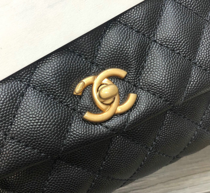 Chanel Small Flap Bag with Top Handle Black A929902