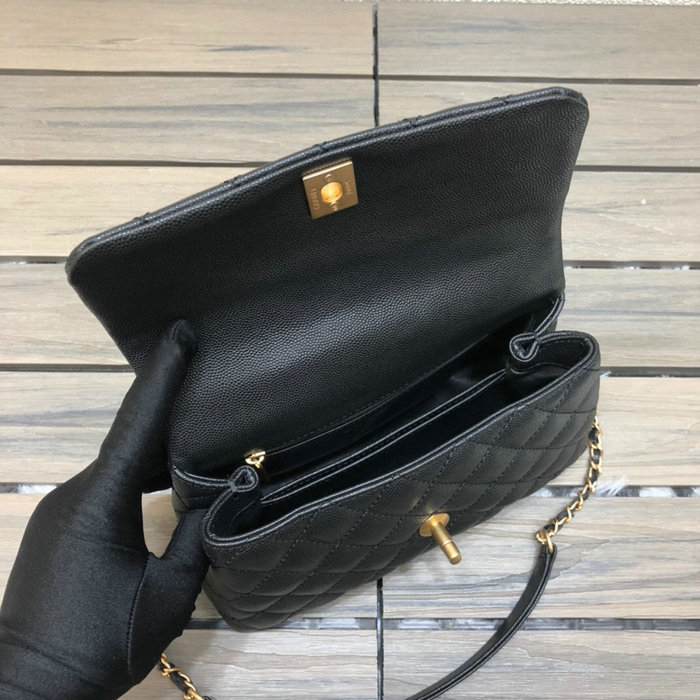 Chanel Small Flap Bag with Top Handle Black A929902