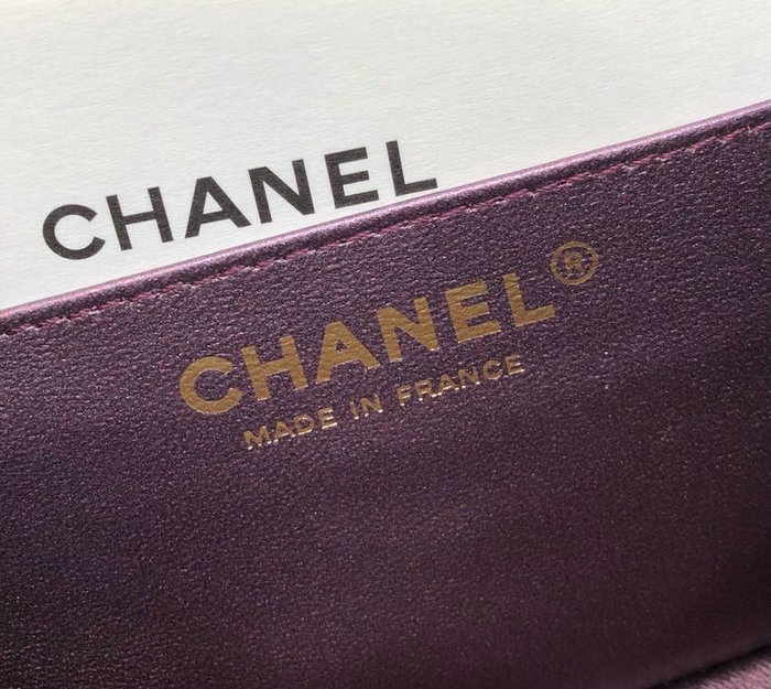 Classic Chanel Lambskin Small Flap Bag Purple CF1116