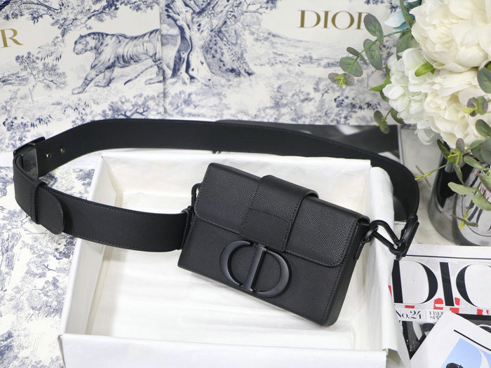 Dior Grained Calfskin 30 Montaigne Box Bag Black M9032