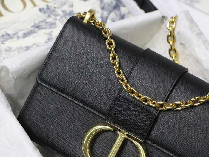 Dior Grained Calfskin 30 Montaigne Chain Bag Black M9208