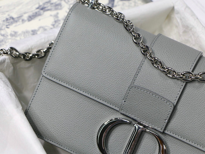 Dior Grained Calfskin 30 Montaigne Chain Bag Grey M9208