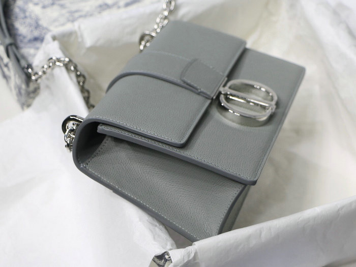 Dior Grained Calfskin 30 Montaigne Chain Bag Grey M9208