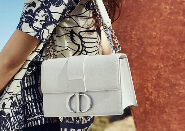 Dior Grained Calfskin 30 Montaigne Chain Bag White M9208