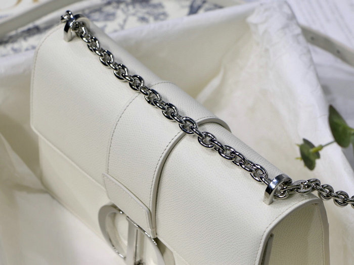 Dior Grained Calfskin 30 Montaigne Chain Bag White M9208